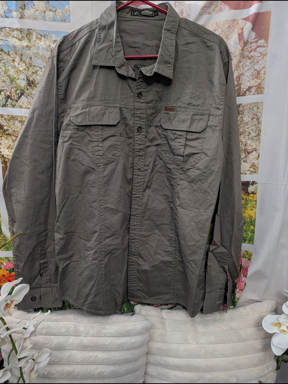 Marshall Men's Casual Button-Down Shirt in Gray